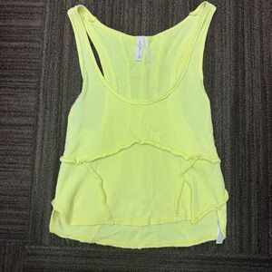 Urban Outfitters Out From Under Neon Yellow Tank Top with Seam Stitch Racerback